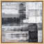 Faded Black White Paint Stroke Color Field Geometric ShapesModern Art Alternative Dramatic Cool, impression sur toile-81670583-81670578