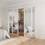 Porte de placard coulissante double en verre avec miroir 80 po 1 Lite-105005309