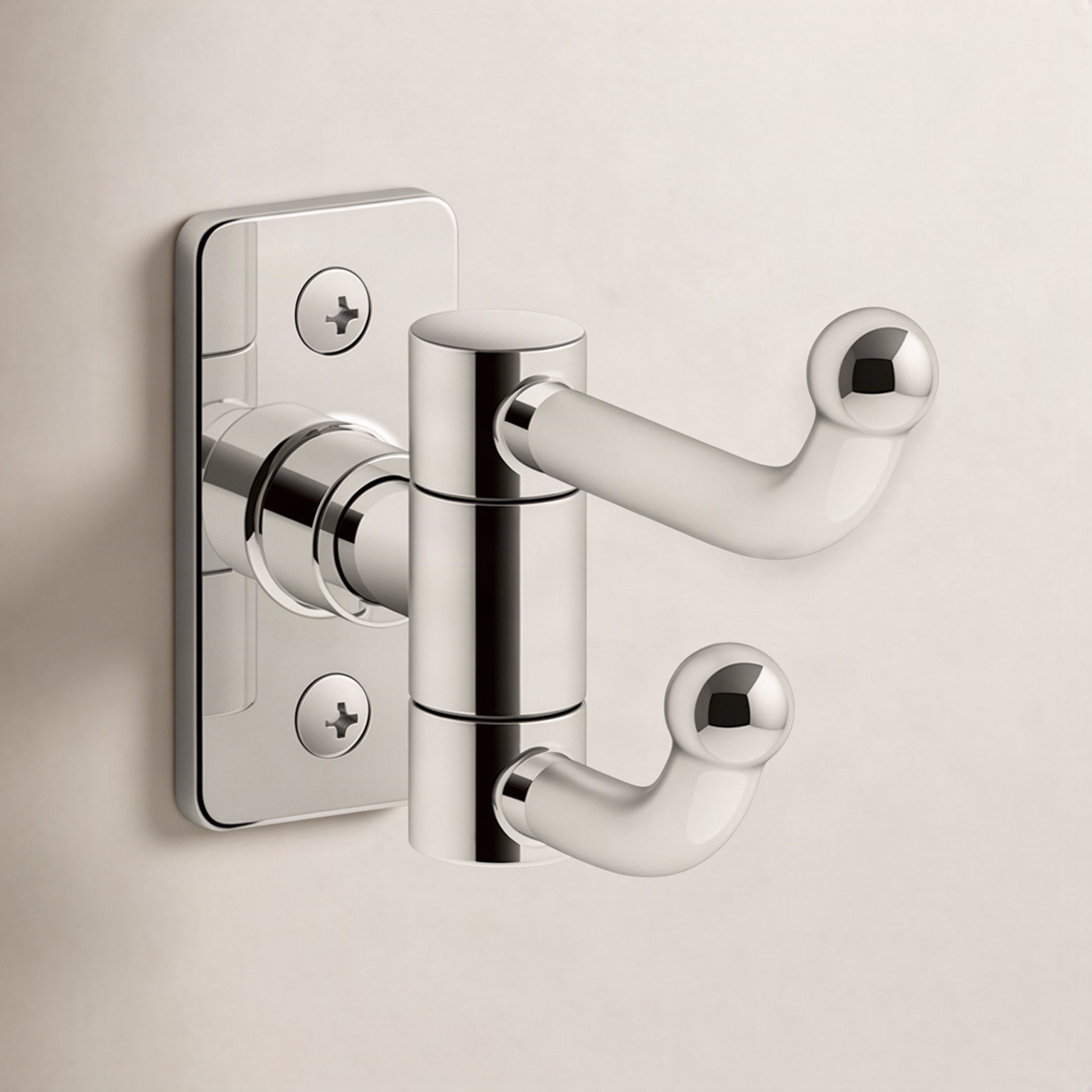 Castia by Studio McGee Double Robe Hook, Vibrant Polished Nickel