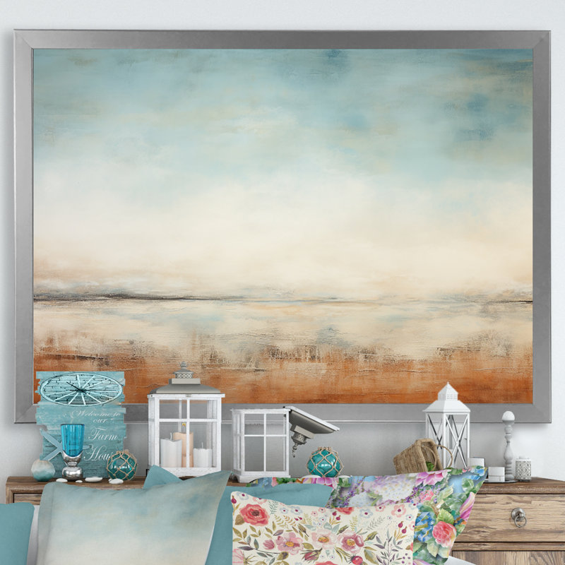" Elemental Eternity Minimalism ", Silver Single Picture Framed, 16" H x 32" W x 1" D