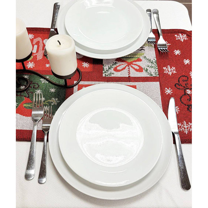 Chemin de table Holiday Patchwork Christmas F07M5-8D