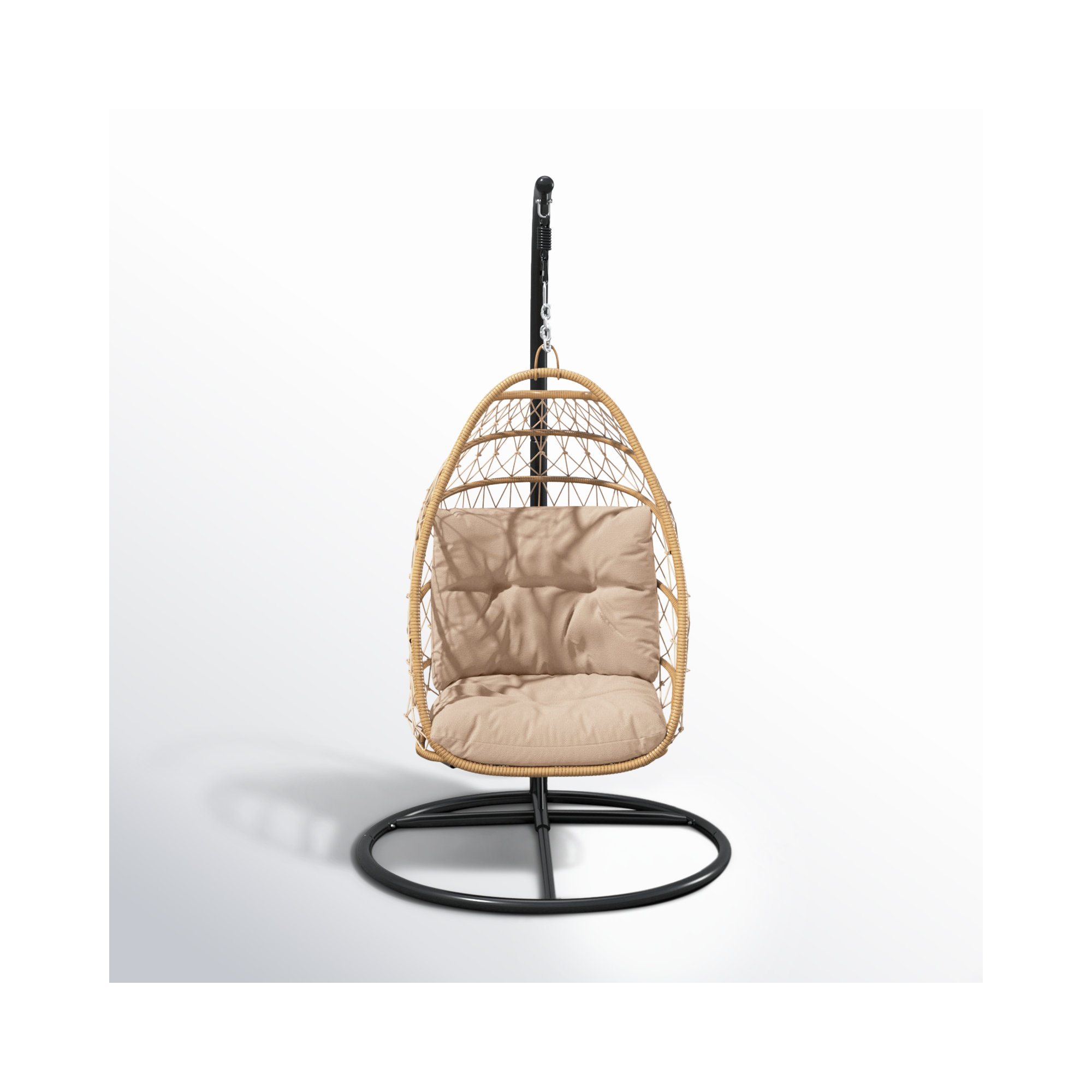 Barham Swing Chair with Stand, Brown/Black
