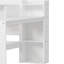 Lits en bois multifonctionnels en L avec rangement et bureau d'étude, blanc