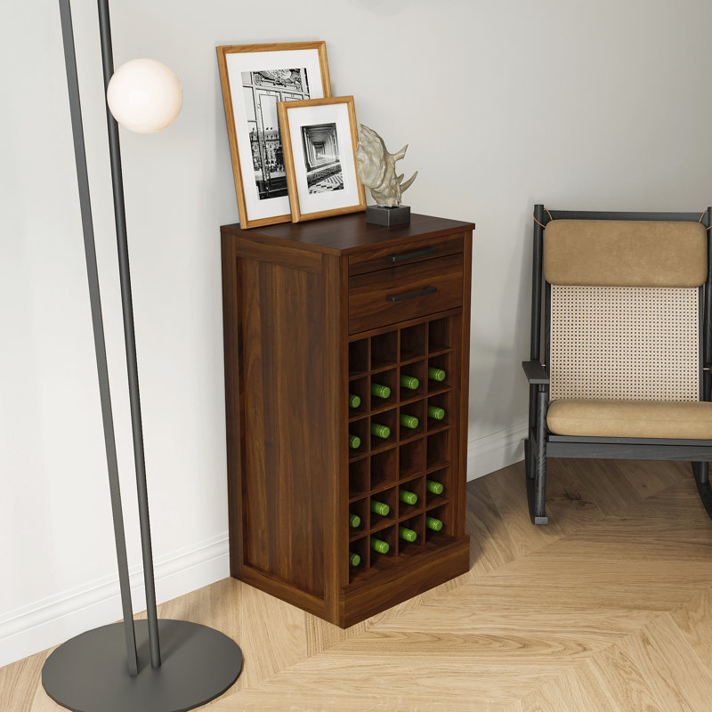 Armoire de rangement pour le vin modulaire, Noyer brun