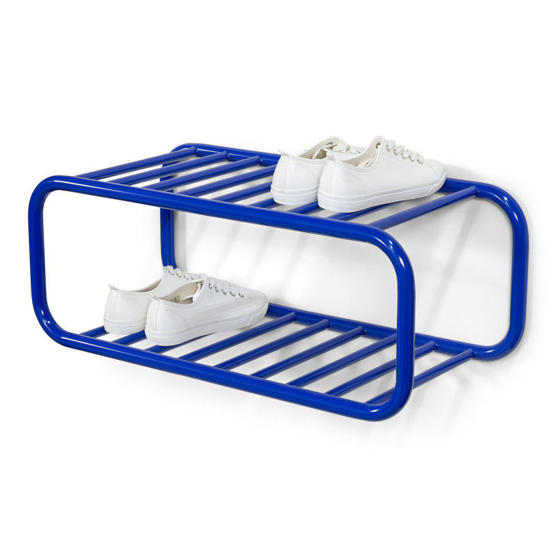 Retro 4 Pair Shoe Rack, Blue