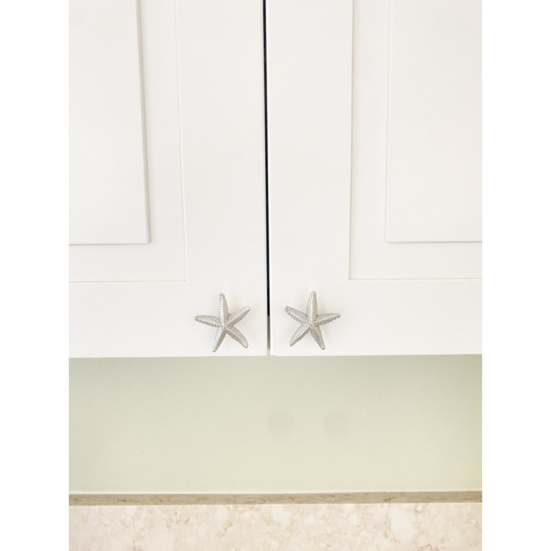 2" Starfish Small Knob, Brushed Nickel, 2" L x 2" W, 2