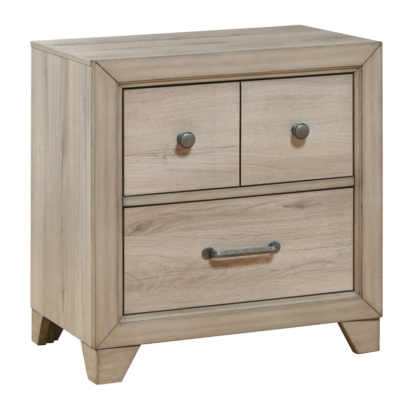 Kareem 3 Drawer Nightstand with USB