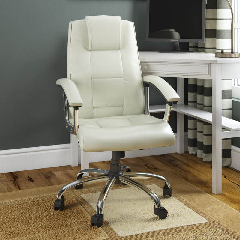 High-Back Executive Chair, Cream
