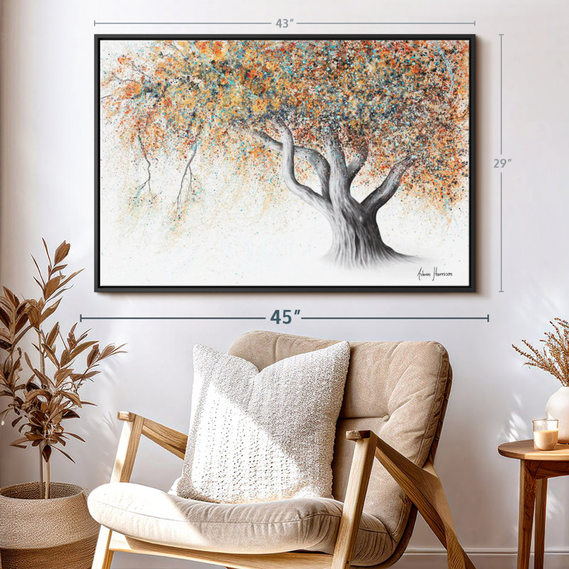 «Rusty Autumn Tree», reproduction sur toile, H 29 po x l 43 po