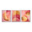 Blush & Gold Arcs - Art abstrait encadré 3 pièces-129072649-129072647