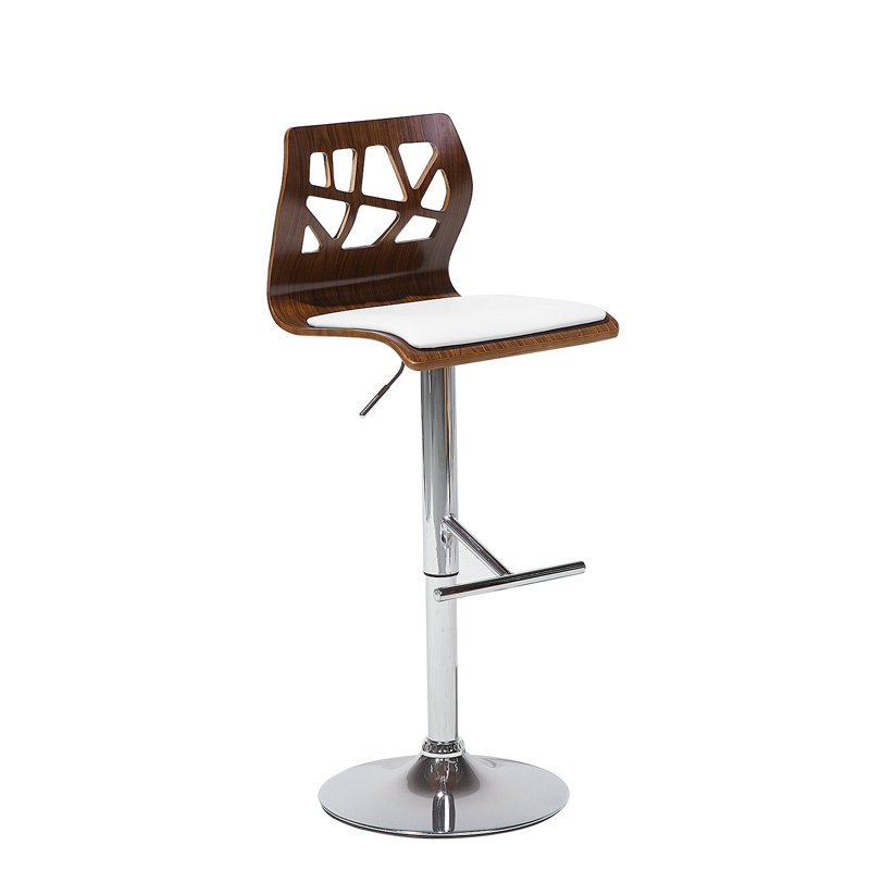 Sittig Swivel Upholstered Adjustable Height Counter Stool with Metal Frame