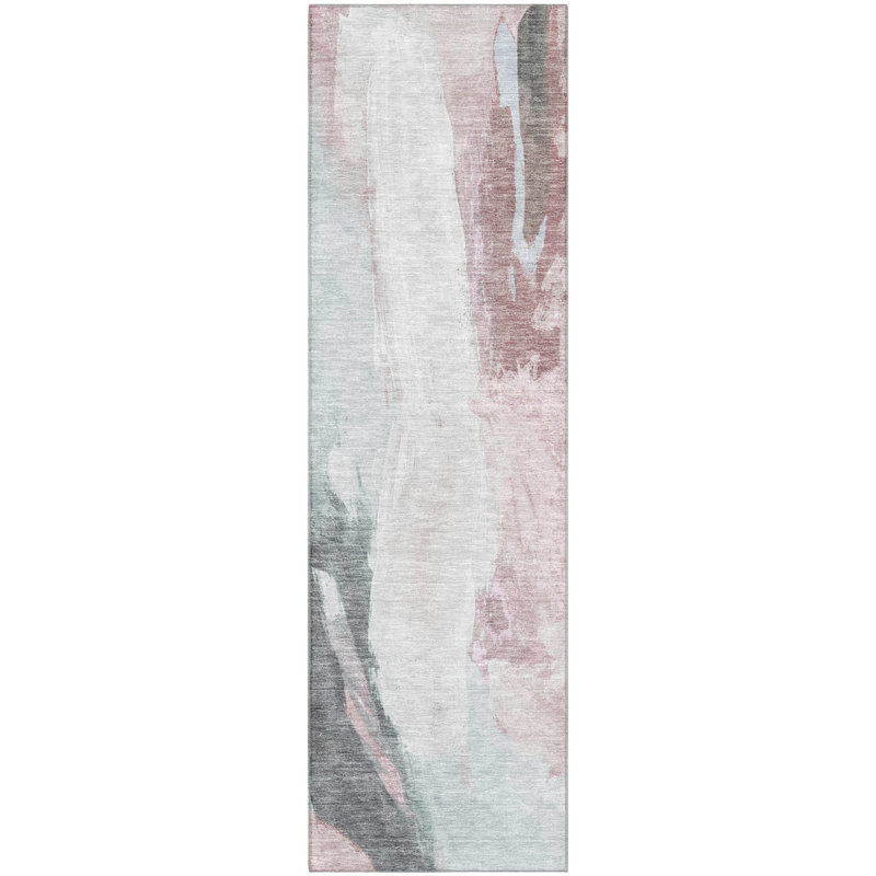 Premium Machine Washable Mouton Abstract Rug, Runner 2'3" x 7'6"