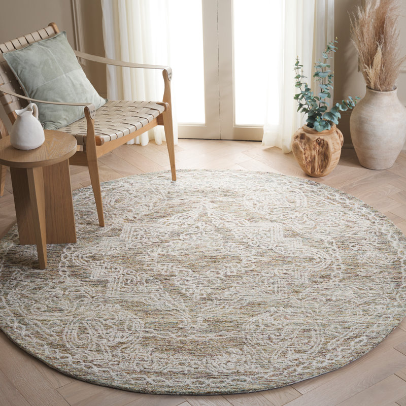Metro Hand Tufted Wool Pile Oriental Rug, Round 6'