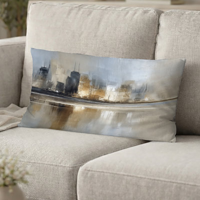 Coussin Sunrise Rays Over Chicago Skyscrapers