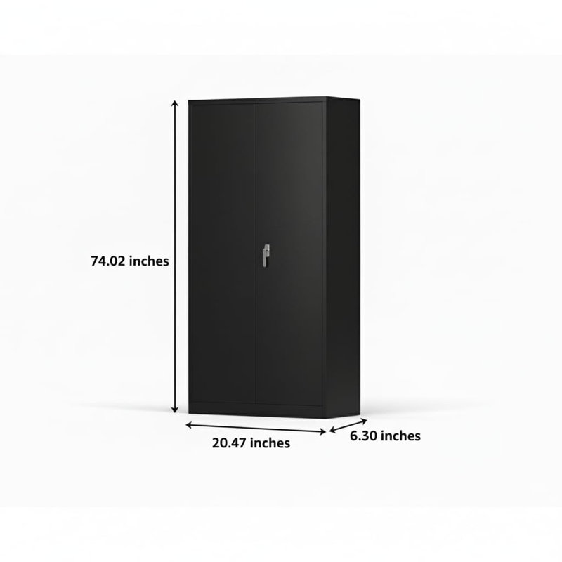 Armoire-penderie en acier 72 po avec serrure