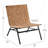 Woven Leather In Brown Accent Chair