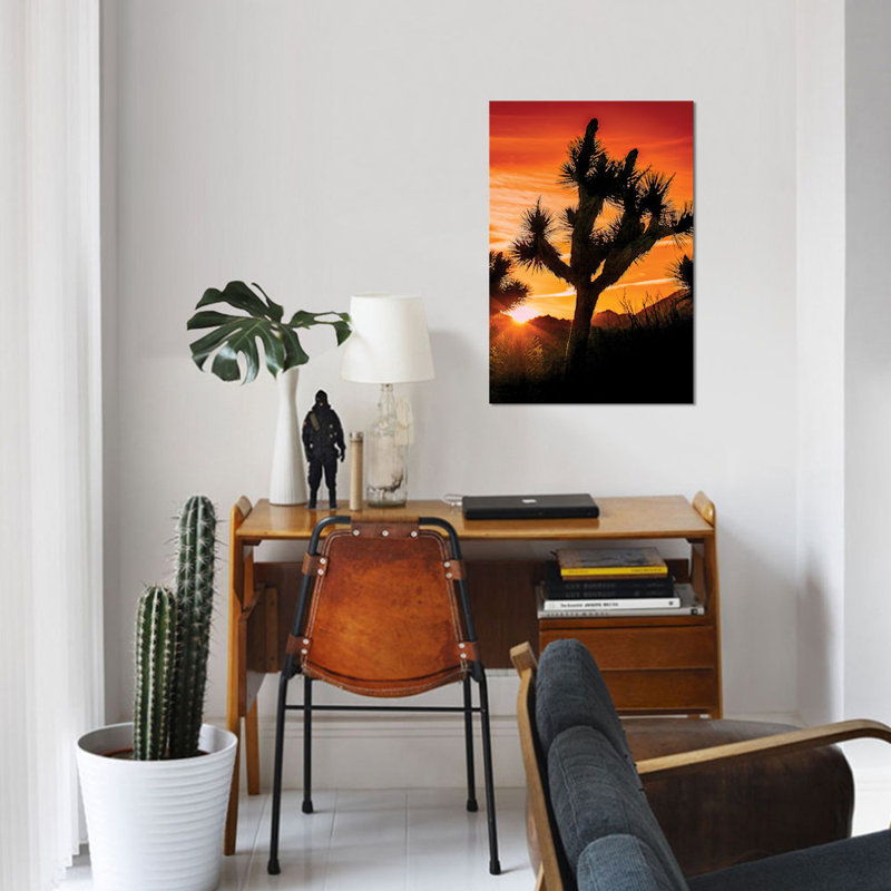 « joshua tree views v », impression sur toile, H 26 po x l 18 po x P 1,5 po, Toile tendue, Pas de tapis