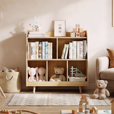 Bibliothèque pour enfants l 35,4 "avec 3 tablettes ouvertes spacieuses