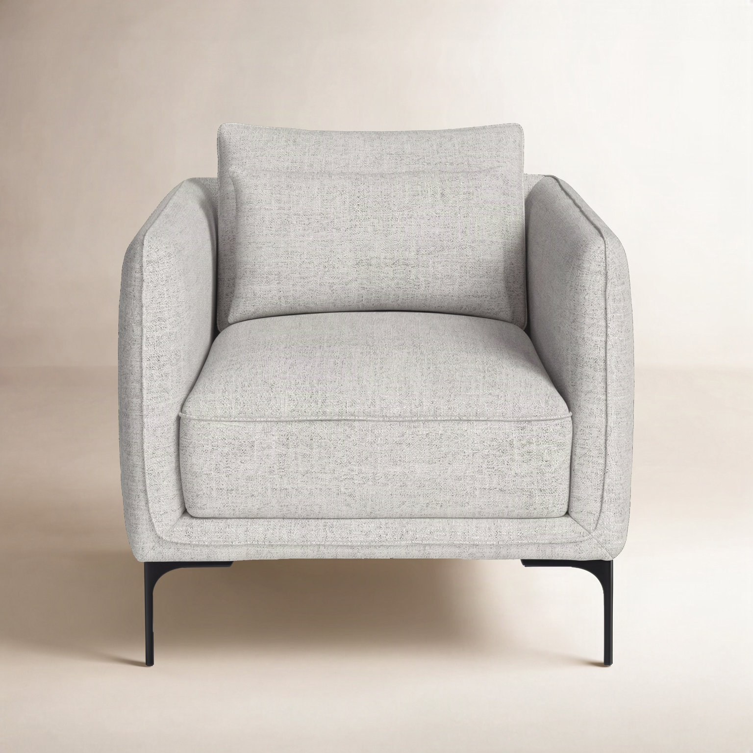 Rae Upholstered Armchair, Gray Heathered