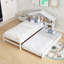 Lit plateforme simple en bois massif avec bibliothèque Fuze-259722086