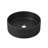 13.78" Round Matte Black Ceramic Vessel Bathroom Sink, Fluted Above-Counter Vanity Basin with 1.75" Standard Drain Opening
