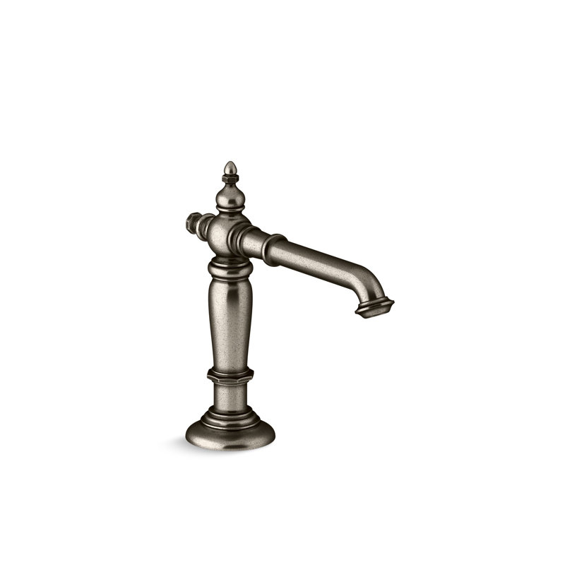 Artifacts Widespread Bathroom Faucet with Drain Assembly, Vintage Nickel