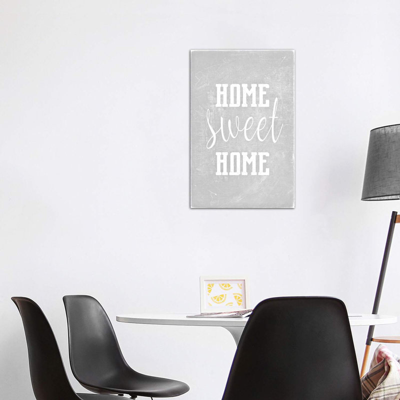 Home Sweet Home Light Grey by Monika Strigel - Wrapped Canvas Print, 101.6 cm H x 66.04 cm W x 3.175 cm D