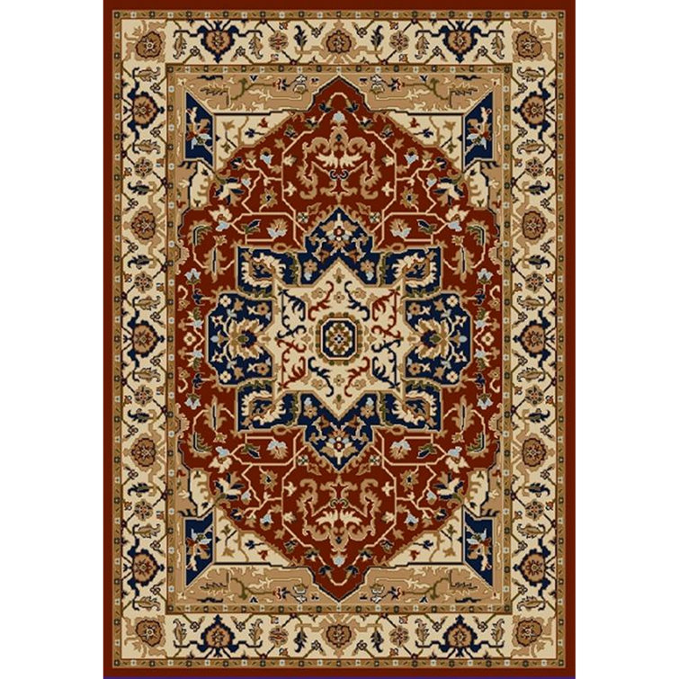 Riverhead Power Loom Cowhide Red/Tan/Brown Rug