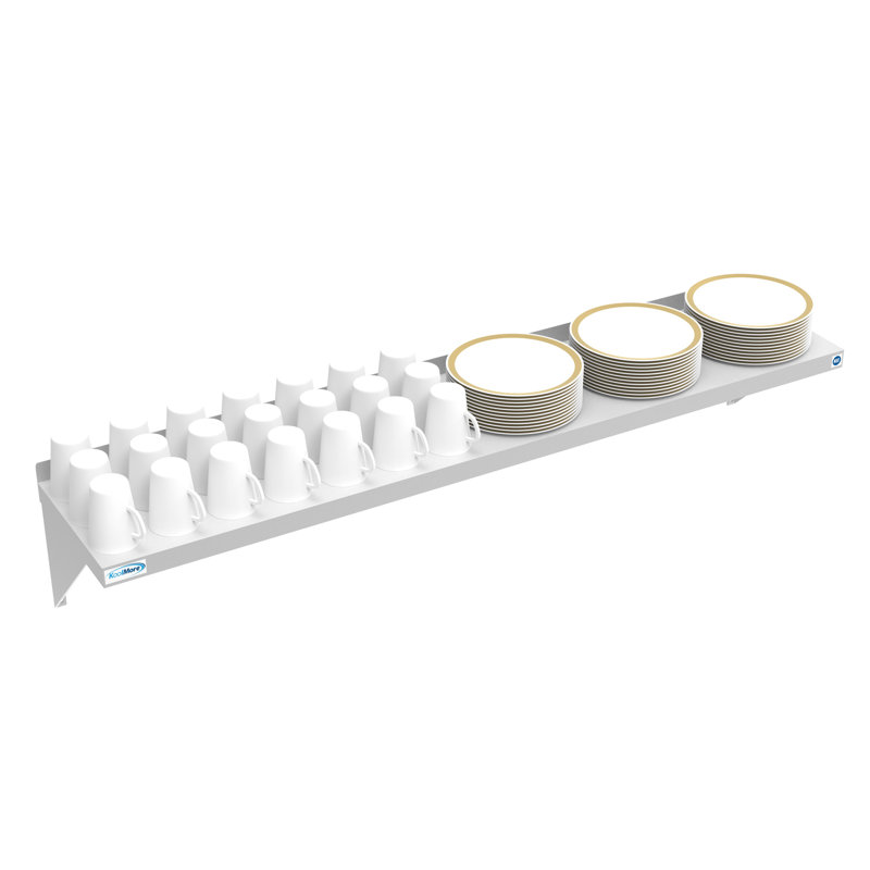 Heavy Duty 12" x 48" Stainless Steel Wall Shelf