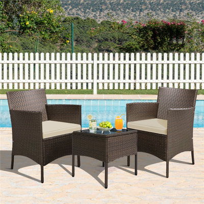 Argonne 2-Person Garden Lounge Set with Cushions