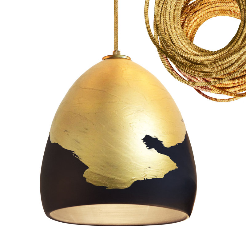 Ombre 1 - Light Pendant, LED Bulb, Matte Black/Brass