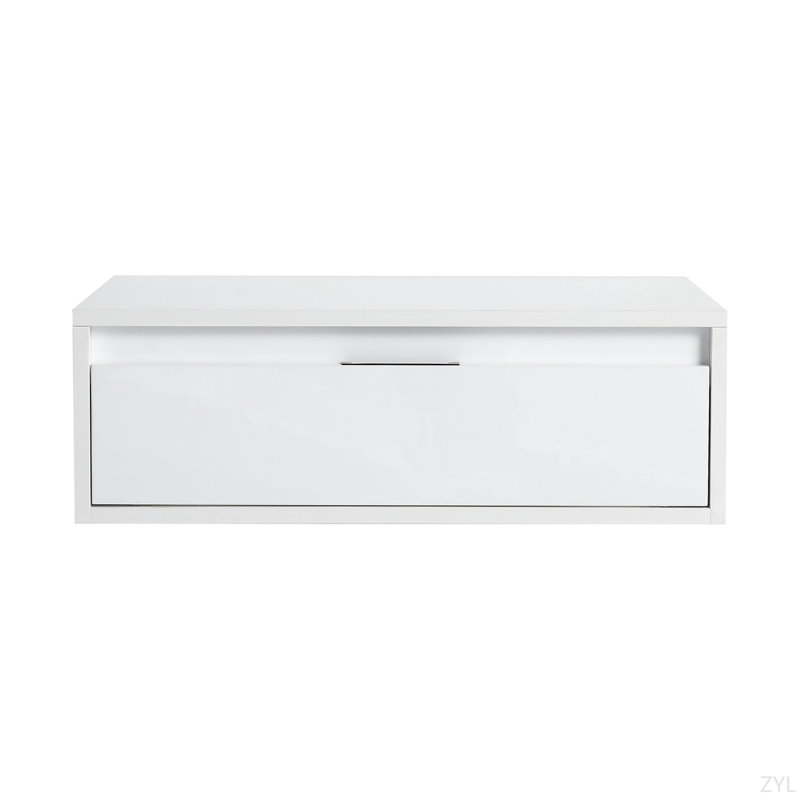 Bathroom Storage Cabinet,Soft Close Drawer,Glossy White