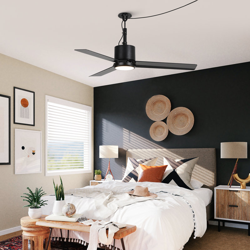 Ventilateur de plafond extérieur étanche 42 po IP65 avec lumières à DEL à intensité variable et télécommande