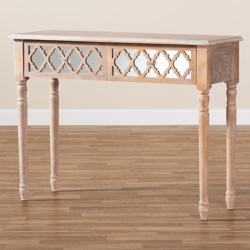 107.01cm Solid Wood Top Console Table