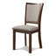 Ensemble de 2 chaises de salle à manger Han, tissu, bois massif-109427285-109427288
