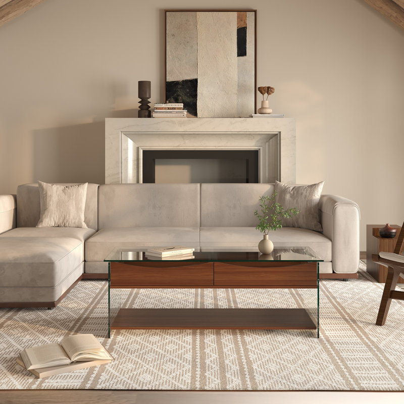 Sleek Modern Glass Coffee Table