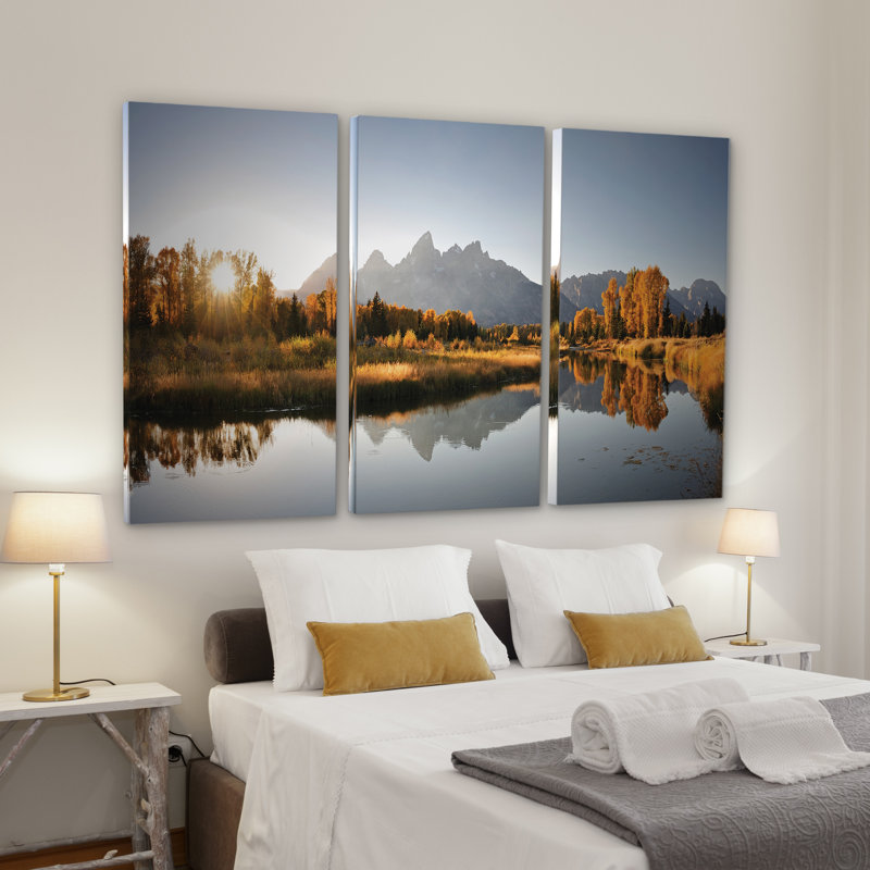 Landing on Snake River - Image multi-pièces sur toile, H 32 po x l 48 po x P 1,5 po