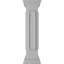 Poteau d'extrémité Newel avec panneau, chapiteau plat et garniture de base (trousse d'installation incluse)-83842540