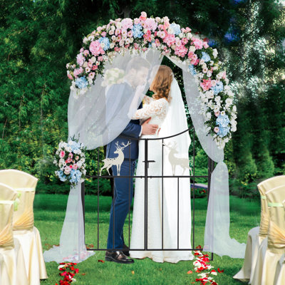 Tonnelle en métal avec barrière noire l 48 po x P 17,9 po