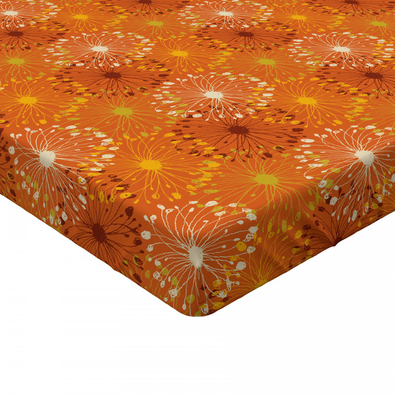 Microfiber Floral Fitted Sheet, Full Fitted Sheet