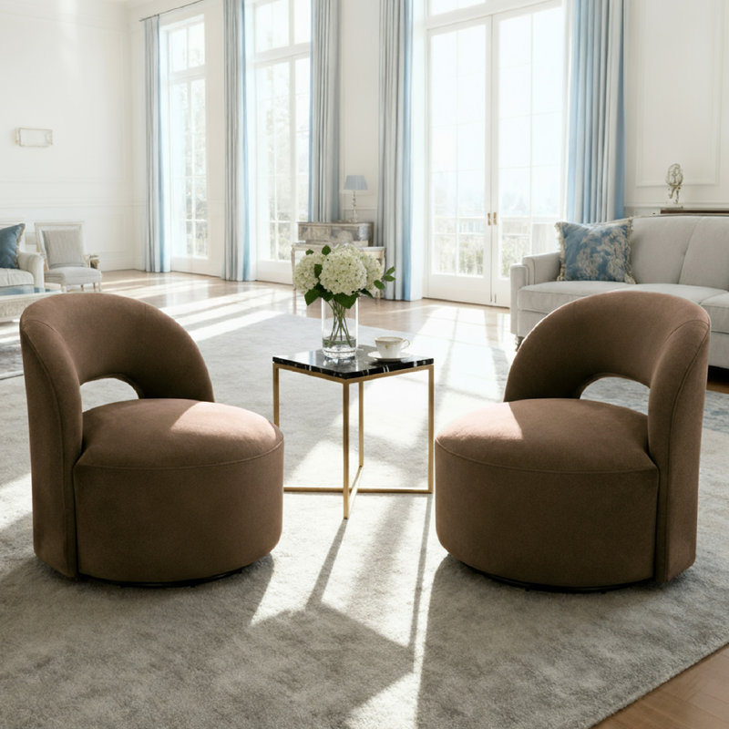 Fauteuil d'appoint pivotant 32 po Denison, Vesper Tabbcco
