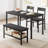 Dining Table Set For 4, Modern Kitchen Table With Chairs And Bench-440154552