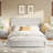 Solid Wood Platform Bed, Rustic Bed Frame With 51.2" Tall Slatted Headboard, Wooden Slats & Metal Support, No Box Spring Needed/noise Free-1591225331-1591225337