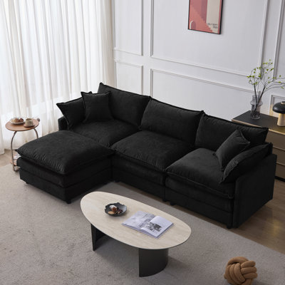 Modulaire 3 places avec repose-pieds