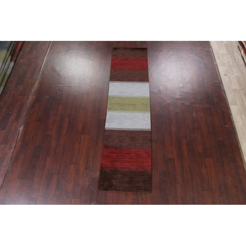 Tapis oriental rouge / brun en laine noué à la main Lavdmir