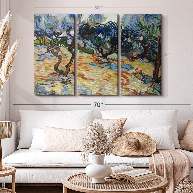 «Olive Trees 1889» sur, H 50 po x l 32 po