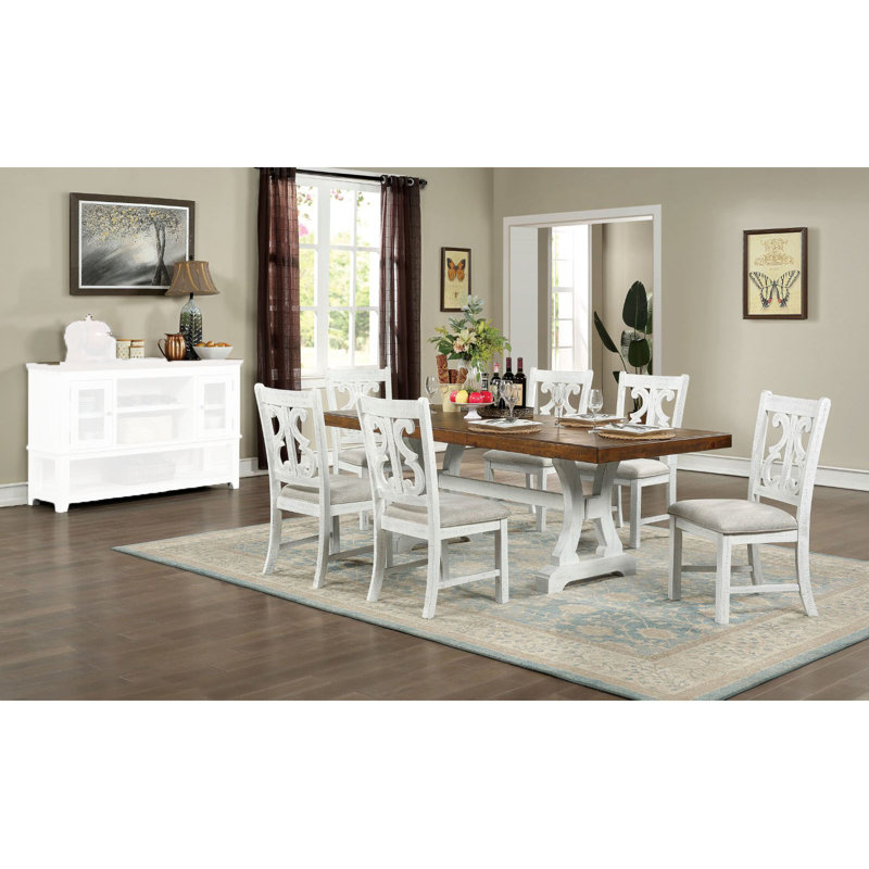 Lantz 6 - Person Extendable Trestle Dining Set