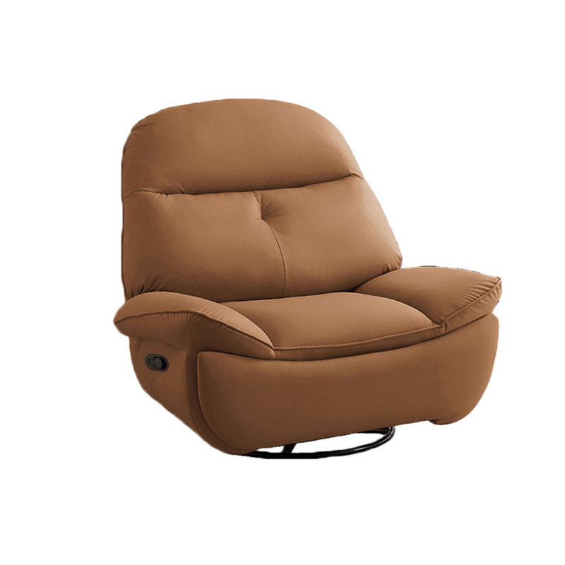 Zeanna Faux Leather Recliner, Khaki