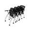 Tables de formation mobiles commerciales avec alimentation intégrée et chaises de travail empilables | Ensemble de 4 tables et 8 chaises | Tables de formation pliantes et empilables de 203 cm (80 po) | Mobilier pour salles de conférence et salles de classe | Hêtre 8 places