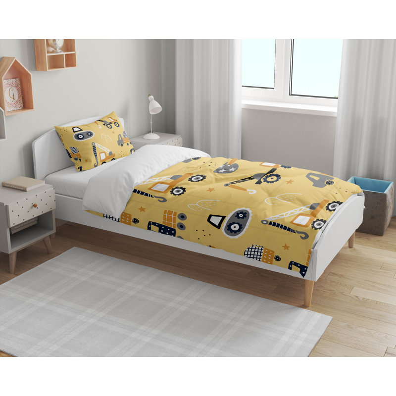Construck Comforter Set, Yellow Geometric
